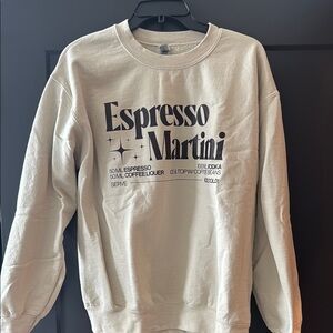 Espresso Martini Cream Crew Neck Sweatshirt